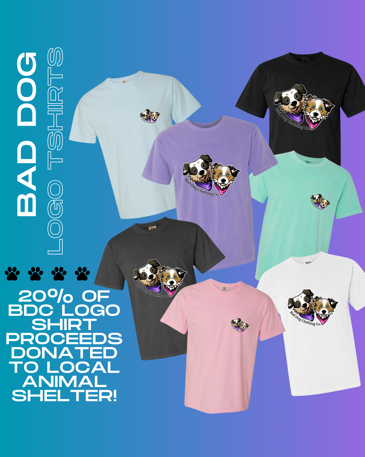 Bad Dog Logo T Shirts Bad Dog Clothing Co