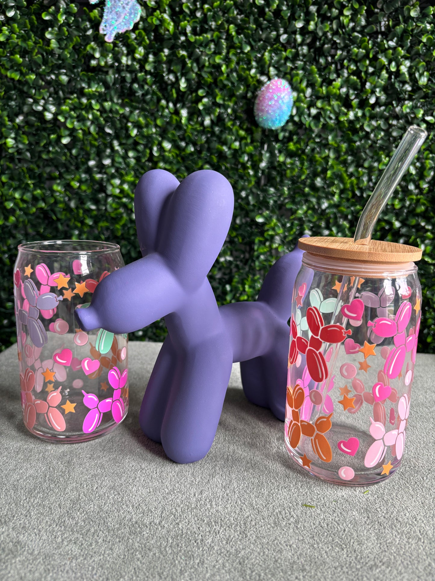 Balloon Dog Glass Cup