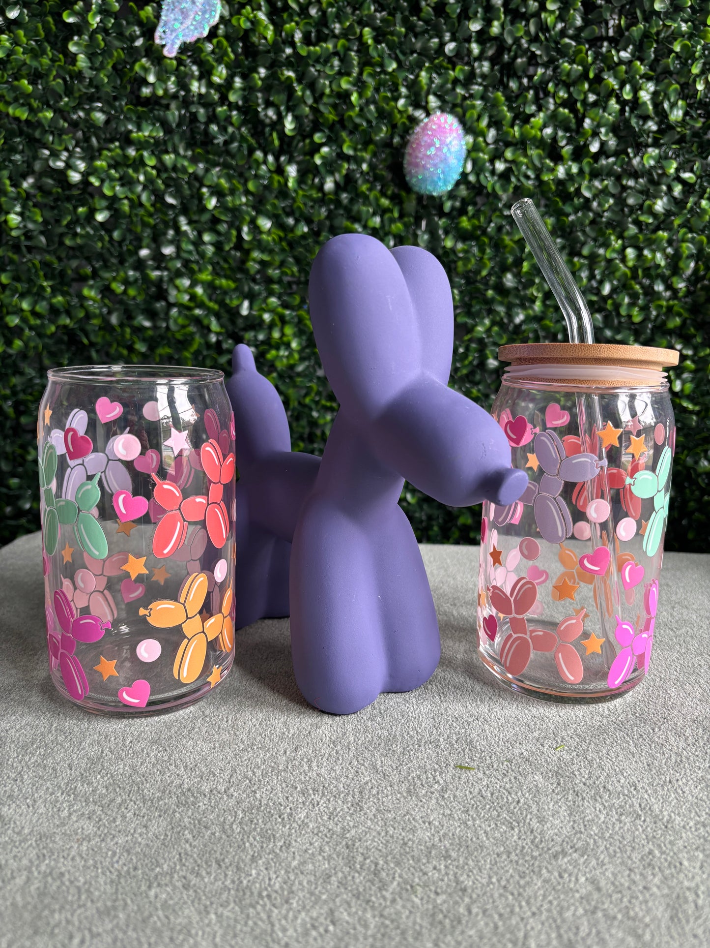 Balloon Dog Glass Cup