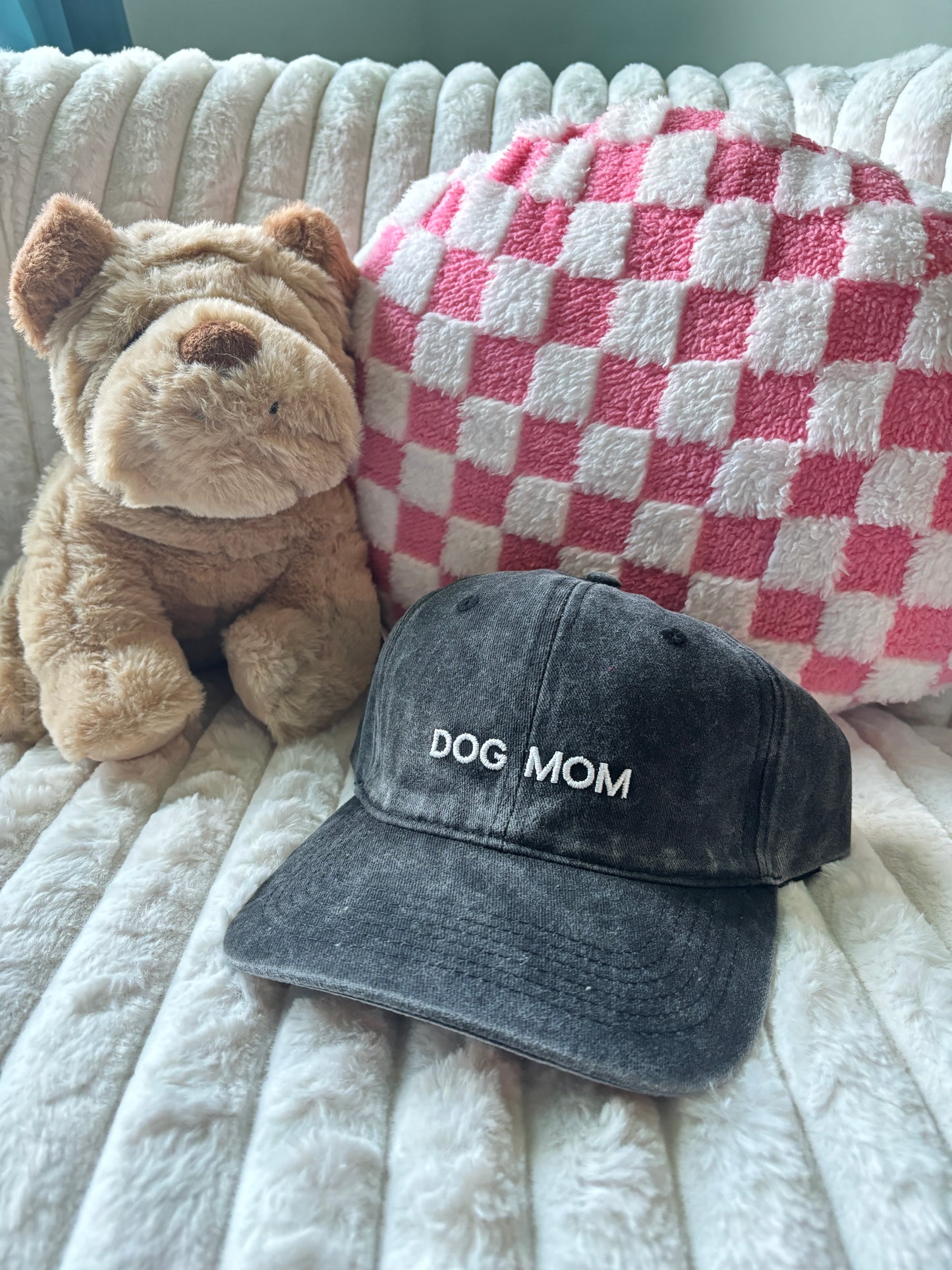 Dog Mom Hat Gray