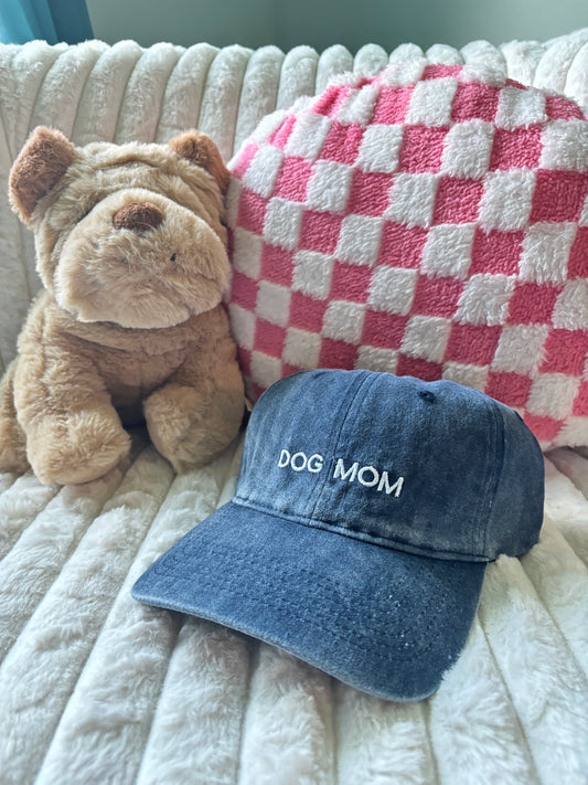 Dog Mom Hat Blue