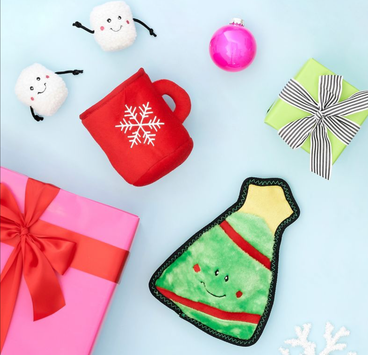 Holiday Zippy Burrow - Hot Cocoa - Christmas Dog Toy