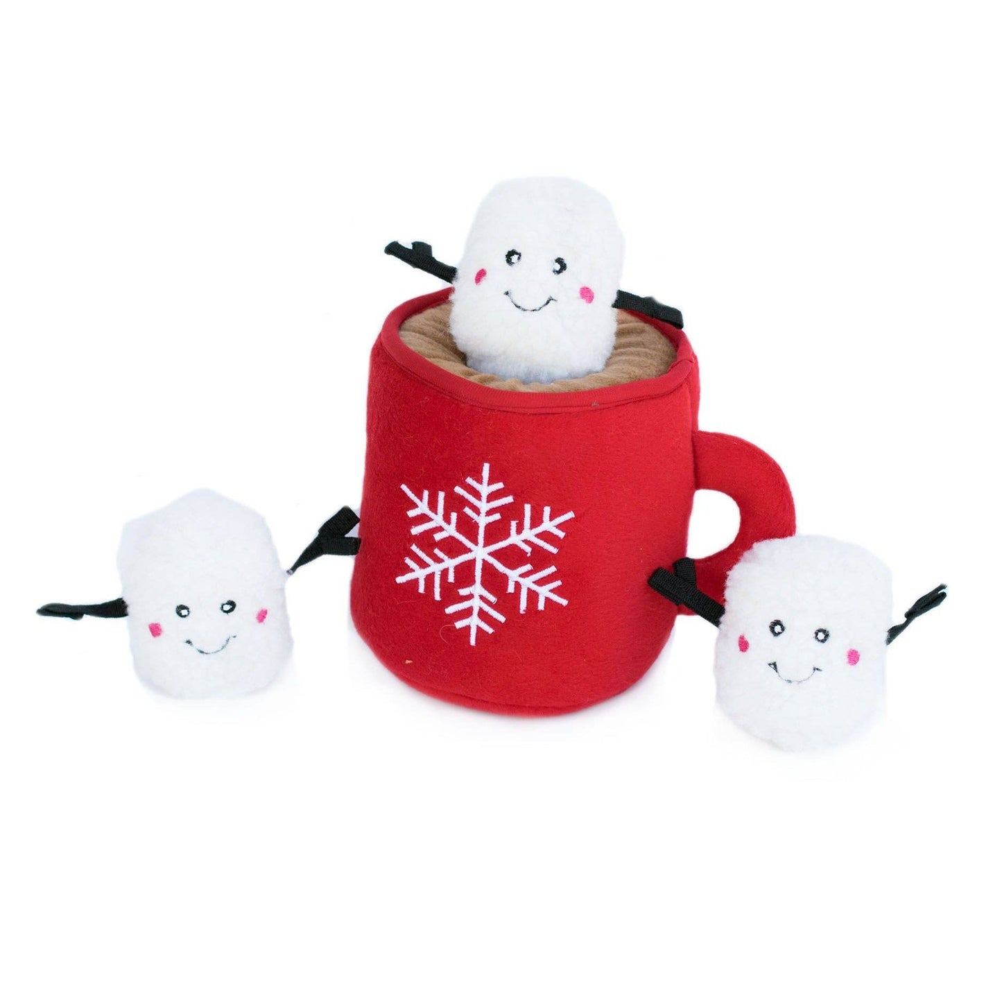 Holiday Zippy Burrow - Hot Cocoa - Christmas Dog Toy
