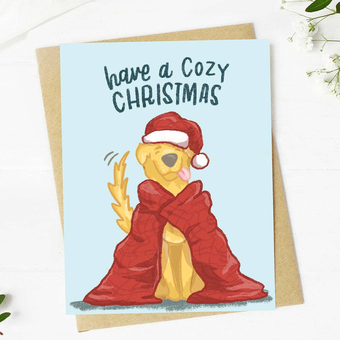 "Have a cozy Christmas" Dog Christmas Card