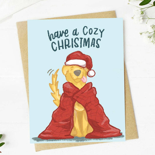 "Have a cozy Christmas" Dog Christmas Card
