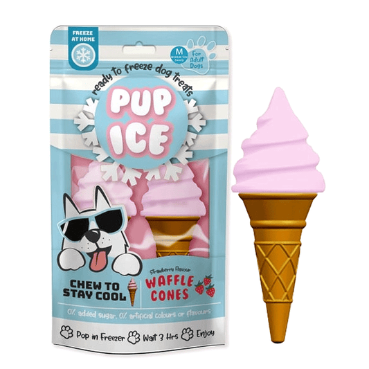 Pup Ice Waffle Cone Strawberry