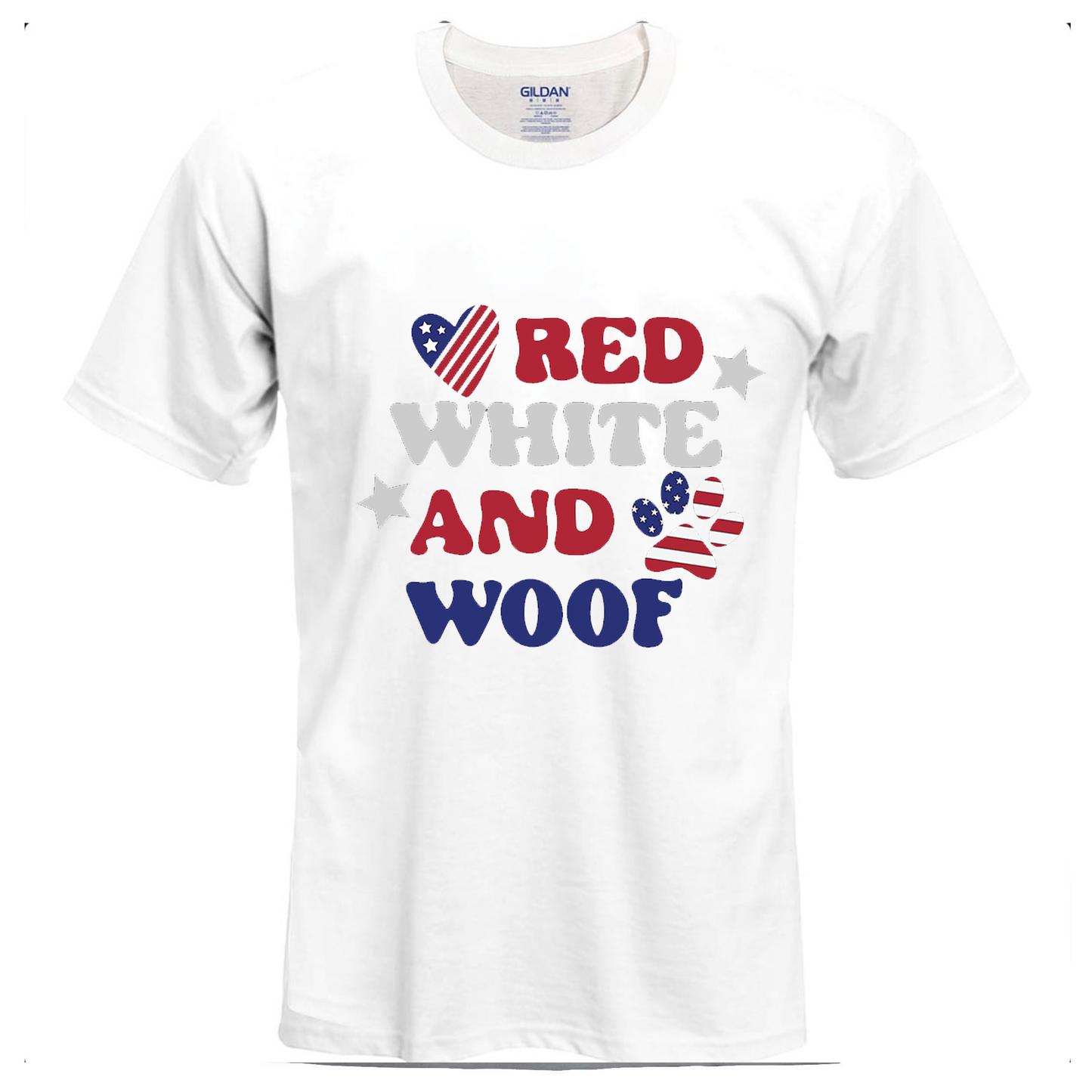 Red, White and Woof T-shirt