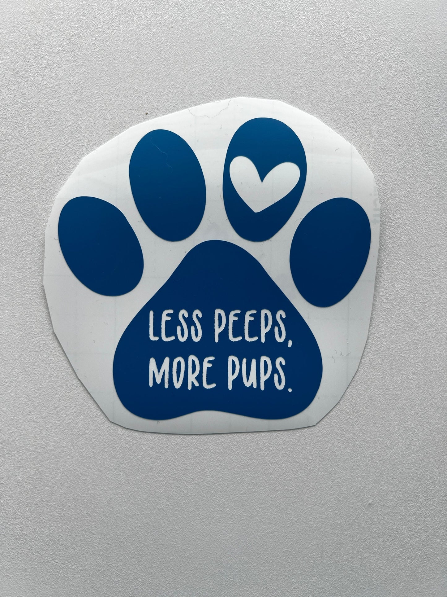 Less peeps, more pups decal