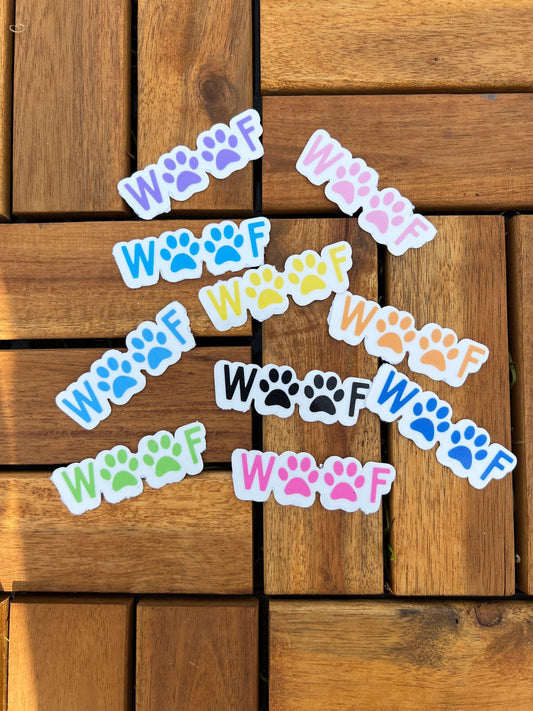 Woof Sticker